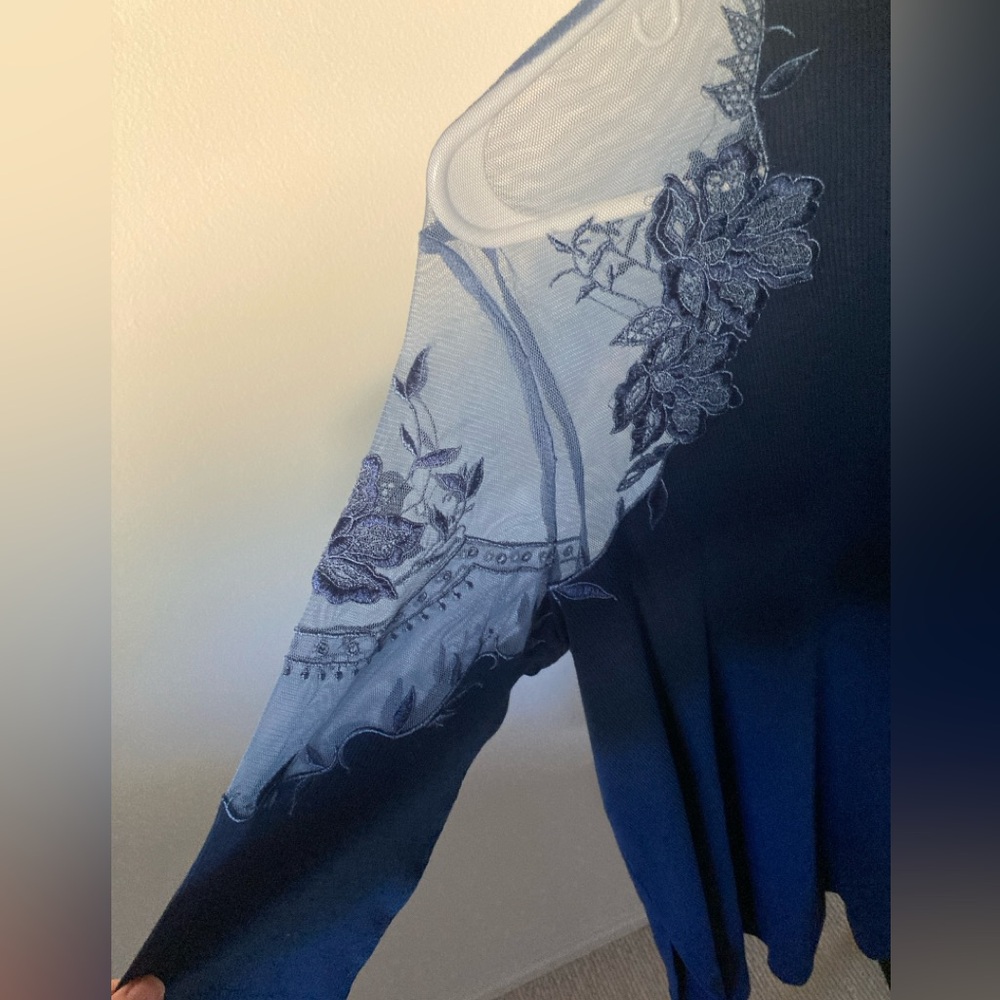 Free People Daniella long sleeve illusion lace - Picture 4 of 7